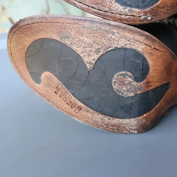 Corral Ladies Brown Fringe Slouch Boots Size 6.5M - Picture 13 of 14